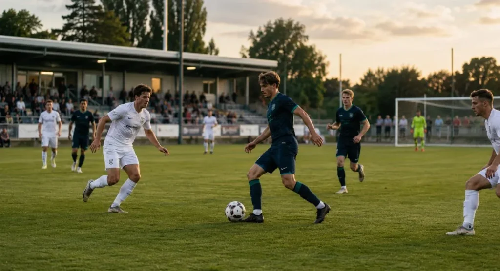 Heritage football team plays friendly match before season start